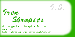 iren skrapits business card